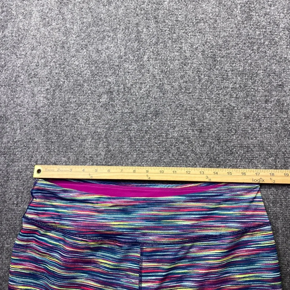 Lands End Womens Space Dye Cropped Leggings Multi Color Active Pants Sz‎ L 14-16